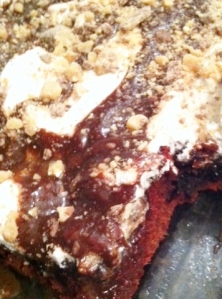 Red Velvet Poke Cake Brownies